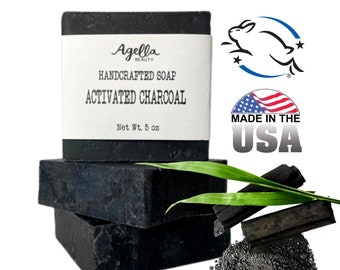 Activated Charcoal Soap, Acne Soap Bar, Charcoal Soap Bar, African Soap, Shaving Soap, Charcoal Soap, Body Soap Bar,  1 Bar Soap