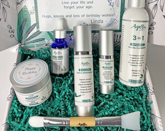 Skin Care Gift set,  Best Seller,Anti Aging,  Best friend Gift,  Thank you Gift, Birthday gift set,  Welcome gift, FREE Brush!