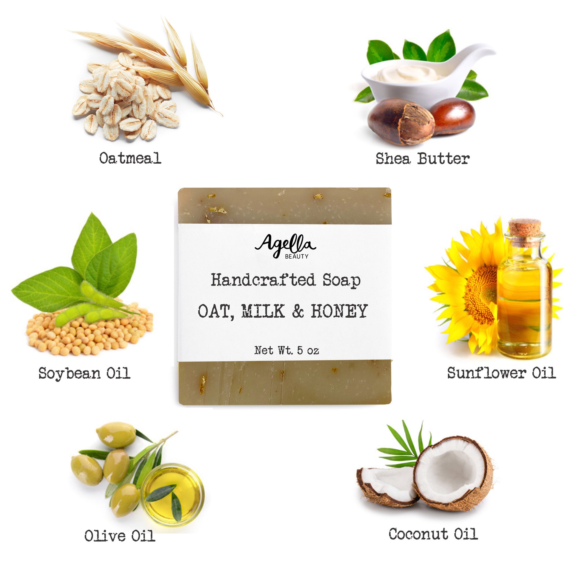 Oatmeal Milk and Honey Soap Oatmeal Exfoliating Soap Body Etsy Singapore