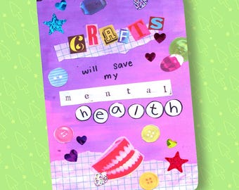 Crafts Will Save My Mental Health Postcard Print
