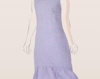 Solea Summer Dress Sewing Pattern: Waterfall Ruffle Hem (PDF Pattern)