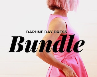 Vintage Style Daphne Day Dress Sewing Pattern Bundle (PDF)