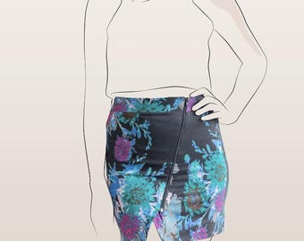 Asymmetric Mini Skirt Sewing Pattern: Pin Pegs Design (PDF Pattern)