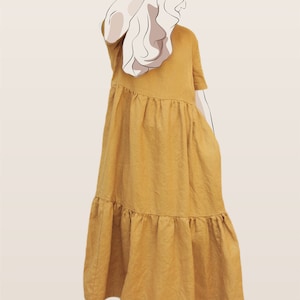 Smock Dress PDF Sewing Pattern - Sage Smock Dress Pattern - Women&#39;s PDF Sewing Pattern - Ladies PDF Dress Pattern