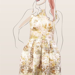 Daphne Day Dress -Vintage style womens dress pattern - sewing patterns women - dress sewing pattern -sewing patterns - pdf pattern