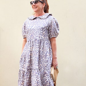 Schnittmuster Kittelkleid mit Kragen - Damen Puffärmel (PDF Schnittmuster) Bild 4
