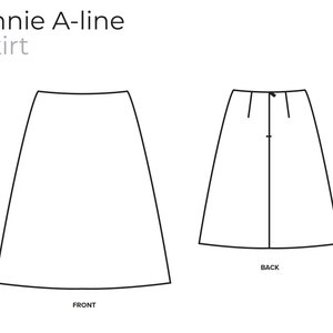 A-Line Skirt Pattern Womens PDF Sewing Pattern Curvy sizes included Ladies Sewing Pattern Annie A-line Skirt PDF Pattern image 9