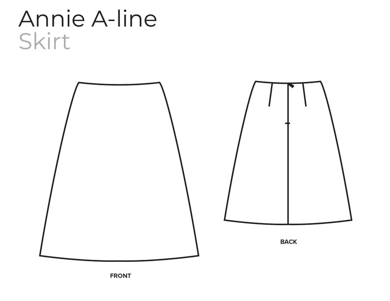 A-Line Skirt Pattern Womens PDF Sewing Pattern Curvy sizes included Ladies Sewing Pattern Annie A-line Skirt PDF Pattern image 9