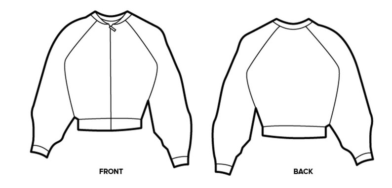 Bomber Jacket Dolman Sleeve Bomber Jacket PDF Sewing Pattern Womens sewing pattern PDF sewing pattern. Easy Sewing Pattern image 3