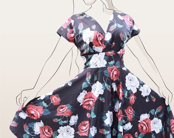 Vintage Dress Sewing Patterns: Swing & Wiggle Skirt (Sizes 20-30) (PDF Sewing)