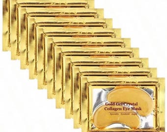 24K Gold Collagen Crystal Augenmaske - Reduziert dunkle Ringe - Feuchtigkeitsspendend (20 Paare)