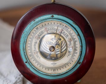 Vintage Swift West Germany Barometer – Mid Century Weather Gauge, Stormy Rain Change Fair Dial, Decorative Wall Decor