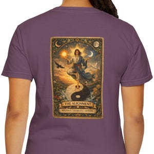 Alignment Tarot Card T-Shirt, Spiritual Graphic Tee, Manifestation Shirt, Witchy Aesthetic Tee, Self Growth Tarot Tee, Boho Mystic Shirt