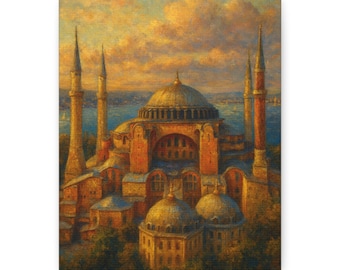 Hagia Sophia Leinwand Kunst | Istanbul Historische Architektur, Islamisches Dekor