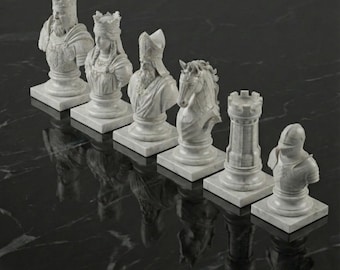 3D Printed Sculptural Chess Set – Medieval Gothic Home Decor