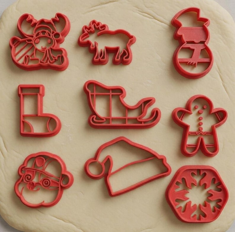 3D printable cookie cutter STL files bundle. Ultimate collection of 100+ unique, highly detailed baking and clay molds for instant digital download.