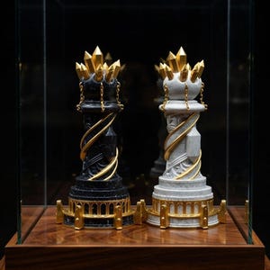 Fantasy Schach Set, 3D Gedruckte Mythologische Stücke, Luxus Strategiespiel, Ausstellungsstand Bild 8