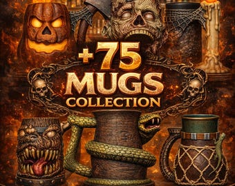 Fantasy Mug STL Bundle | Monster Tankard, Zombie, Mimic Drinkware (75+ Files)