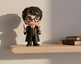 手作りちび魔法使いの置物 - フクロウのポッターヘッドギフト
