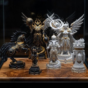 Fantasy Schach Set, 3D Gedruckte Mythologische Stücke, Luxus Strategiespiel, Ausstellungsstand Bild 2