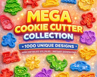 Mega Cookie Cutter STL Bundle | 1000+ Unique 3D Print Files (Digital Download)