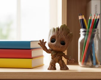 3D Printed Waving Tree Man Figurine | PLA Desk Decor