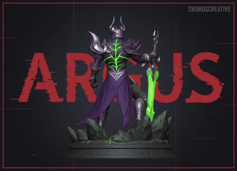 Argus Figure | Mobile Legends 3D Printed Statue | Dark Angel Decor - Etsy