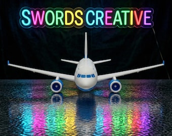 3D Printed Passenger Plane Model, Airbus Inspired, White Blue Accents,Digital Download
