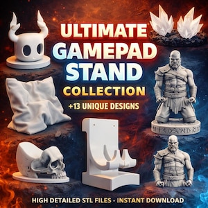 13 Pack PS5 Accessories STL Bundle - 3D Print Files for Playstation 5 - Controller Stands, Wall Mounts & Headset Holders - Digital Download