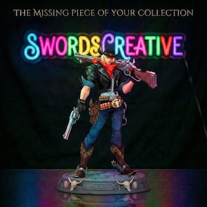 Mobile Legends Clint Figure | 3D Printed Cowboy Marksman Statue