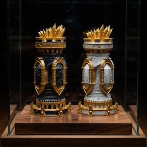 Fantasy Schach Set, 3D Gedruckte Mythologische Stücke, Luxus Strategiespiel, Ausstellungsstand Bild 7