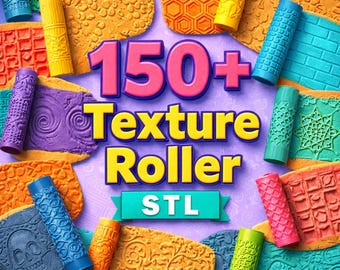 150+ Texturroller STL Bundle | Keramik, Polymer Clay, Keramik Mega Pack