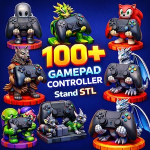 100+ Gamepad Stand STL Bundle | 3D Printable Controller Holders (Digital Download)