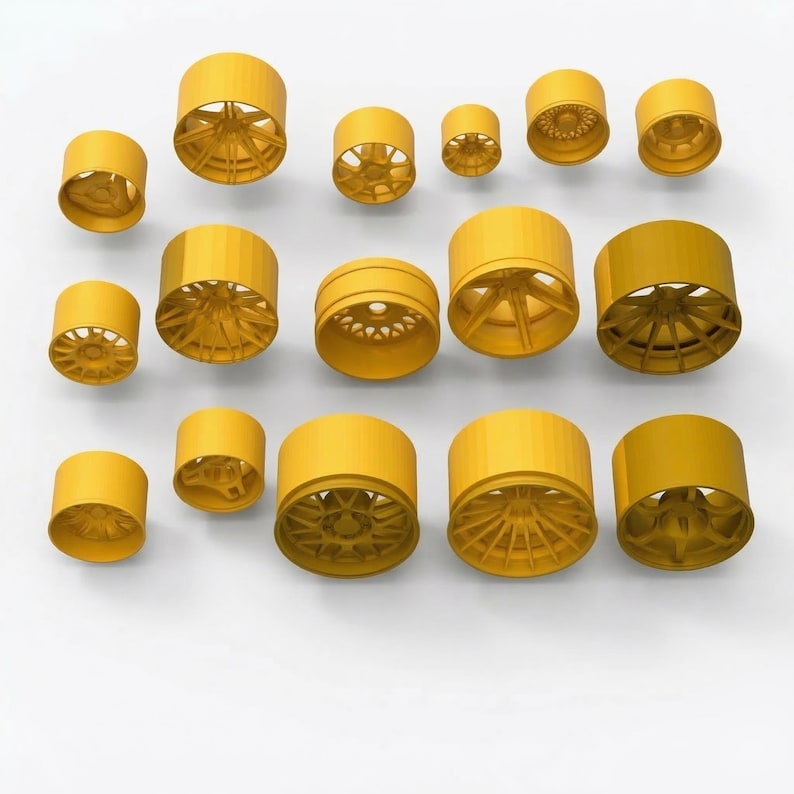 Miniature Base Rim Design 150+ Car Rims STL Bundle – 3D Printing Scale Model Wheels (digital ...