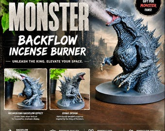 Monster Backflow Incense Burner | 3D Printable Smoke Sculpture (Digital Download)