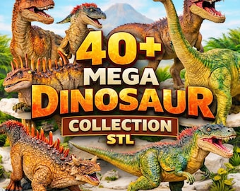 恐竜STLコレクション – 40種類以上の高精細3Dプリントモデル（デジタルダウンロード）