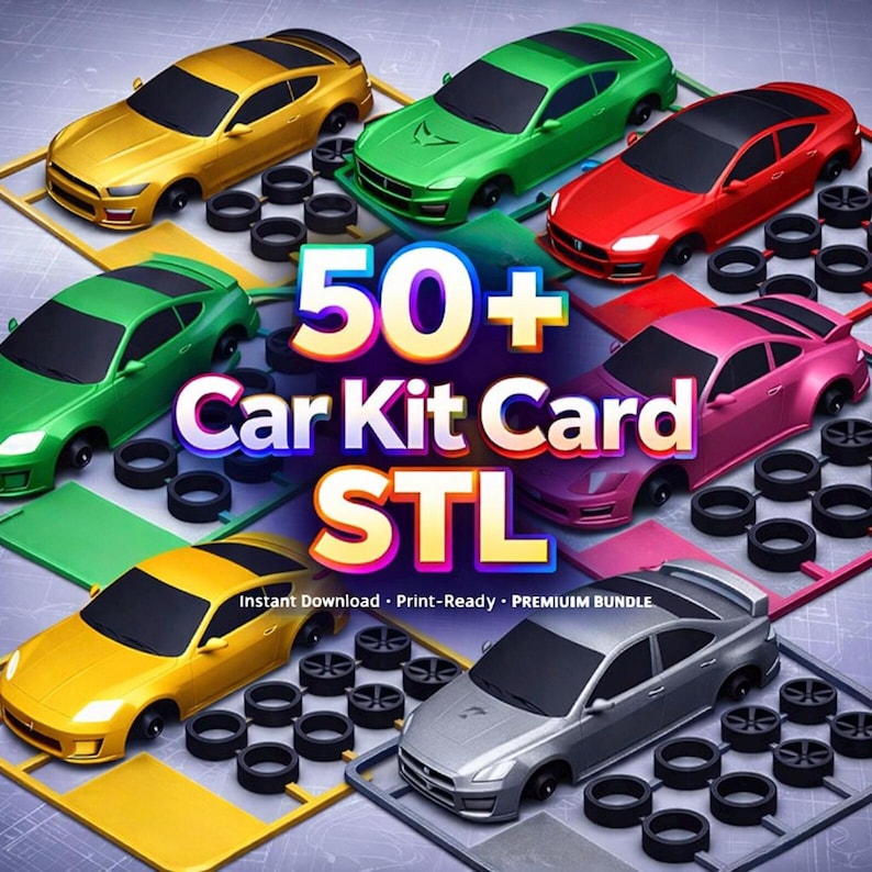 3D Printable Car Model Kit Cards | 50+ STL Files (digital Download) - Etsy