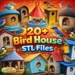 20+ Birdhouse STL Bundle – Digital Files for 3D Printing