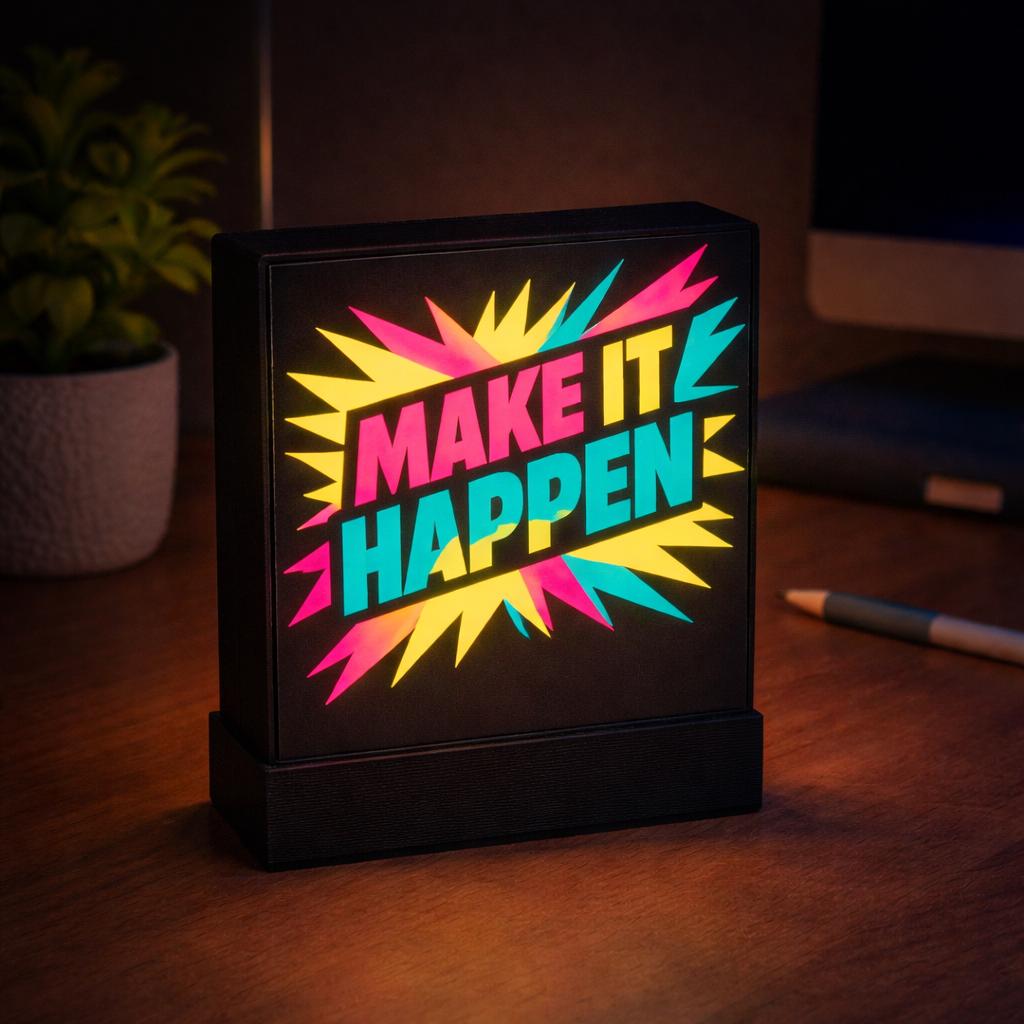15+ LED Light Box Designs 3MF File | Motivational Neon 3D Print Files ...