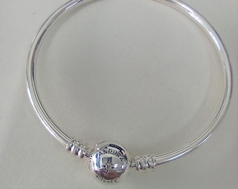 pandora lion king  silver bangle bracelet 16-21cm