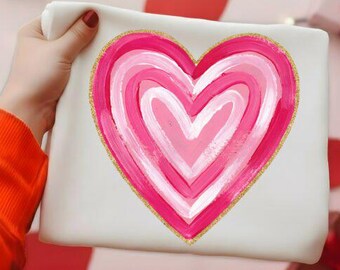 Brushstroke Heart PNG | Valentine's Day Clipart (Digital Download)