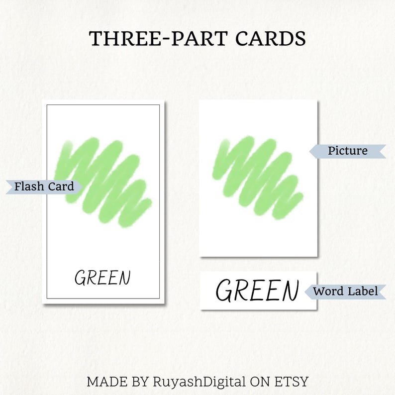 Color Flashcards | Learning Cards for Preschool & Kindergarten (digital ...