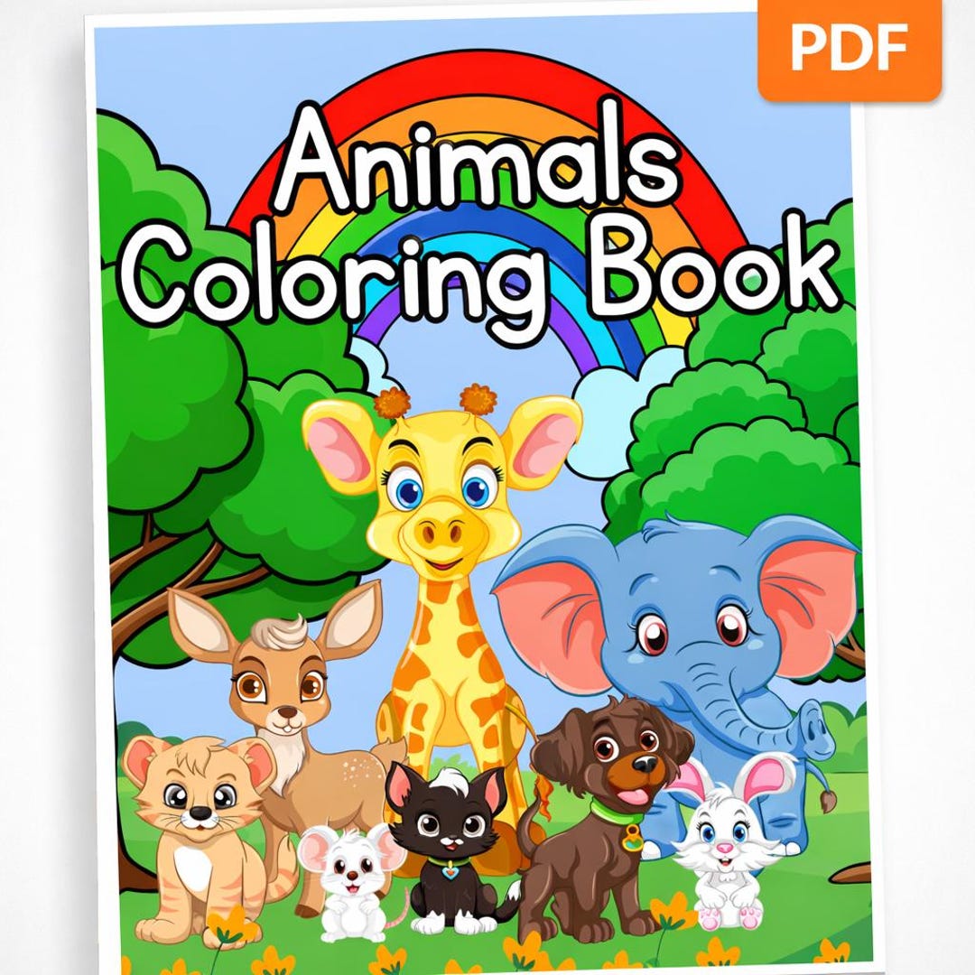 Model Color Book Animal Coloring Book for Kids Nursery Model Color Book - Etsy