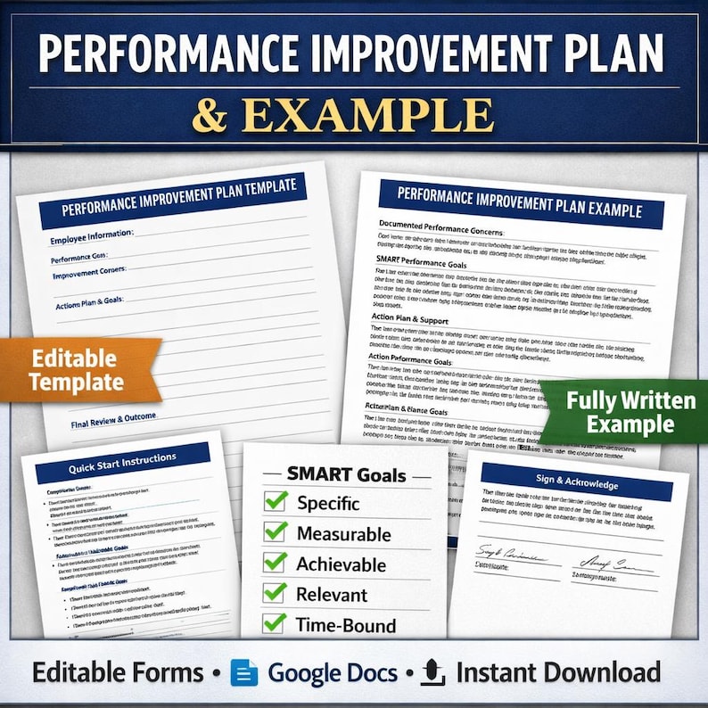 Bad Performance Improvement Plan Example Performance Improvement Plan Template & Example (google Docs) - Etsy