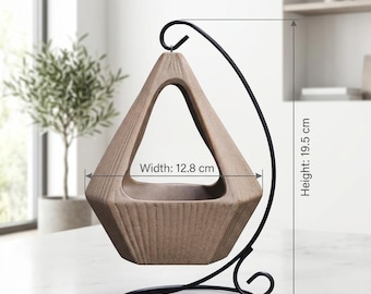 Weihrauchbrenner zum Aufhängen Keramik Aromatherapie Halter - Kreatives Tablett aus Salbei und Holz, Luftentfeuchter, Dekor Geschenk