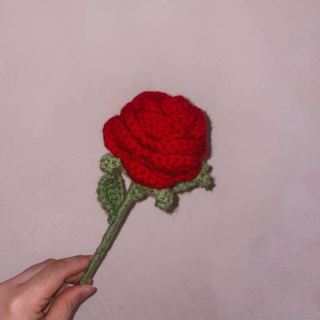Individual Roses Crochet Single Crochet Rose - Etsy