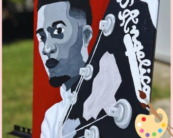 16x20 Hand painted self portrait