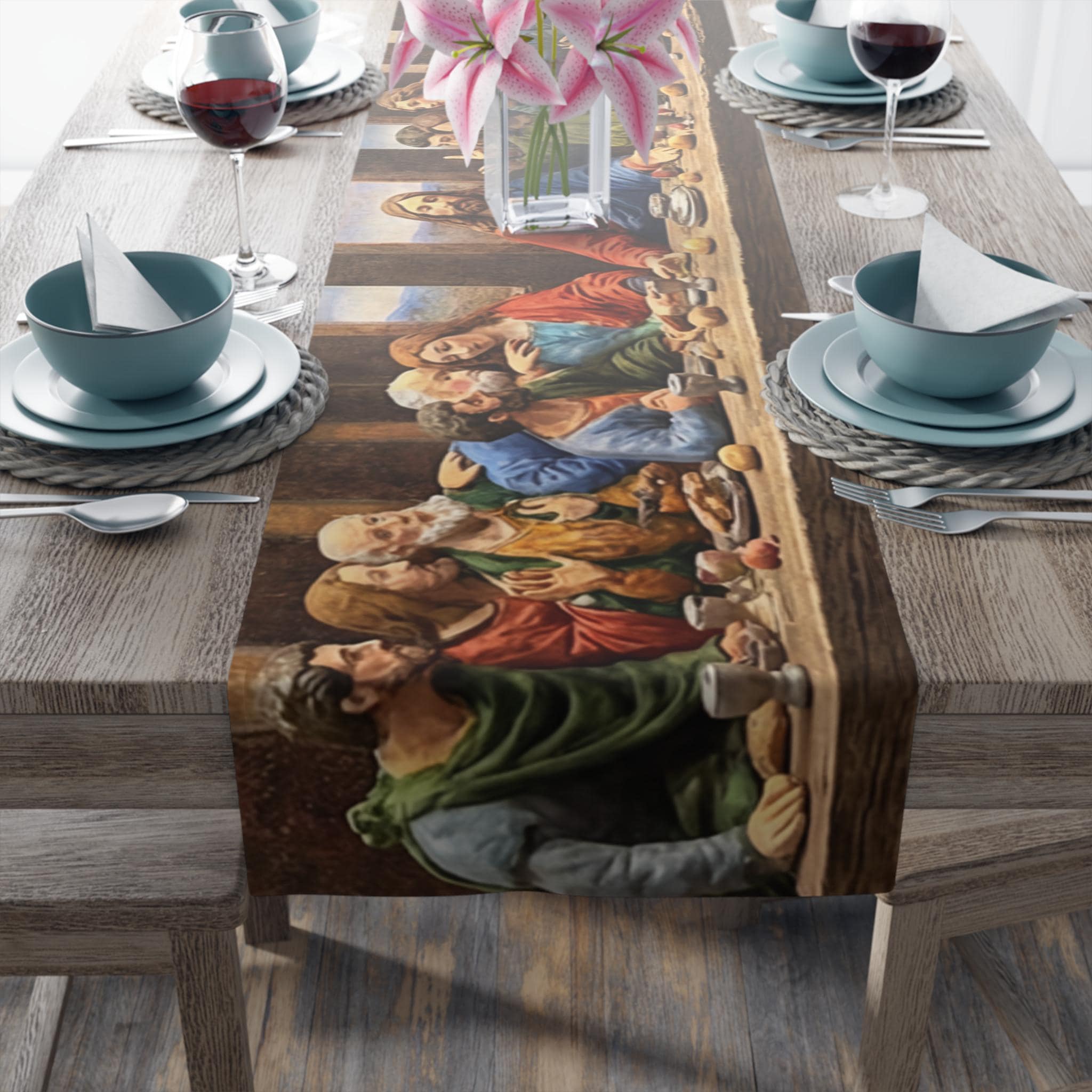 The Last Supper Table Runner | Religious Christian Dining Decor - Etsy
