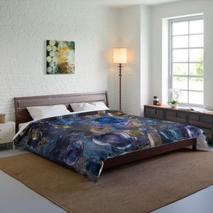 Celestial Gemstone Comforter / Moon & Crystal Galaxy Bedding
