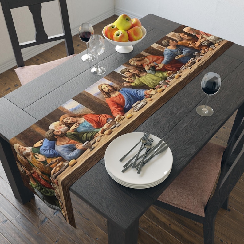 The Last Supper Table Runner | Religious Christian Dining Decor - Etsy